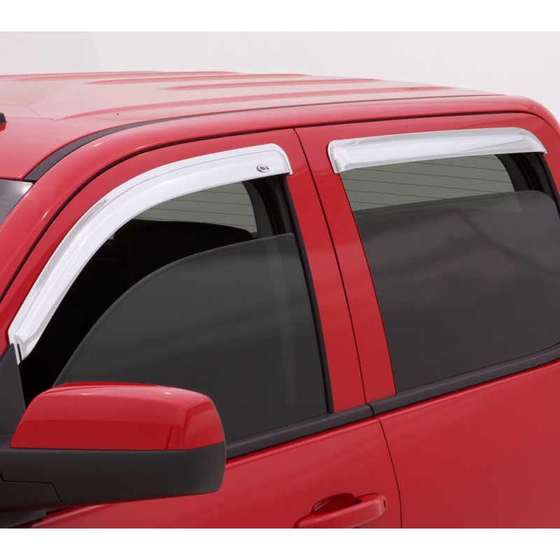 AVS 09-17 Chevy Traverse Ventvisor Outside Mount Front & Rear Window Deflectors 4pc – Chrome