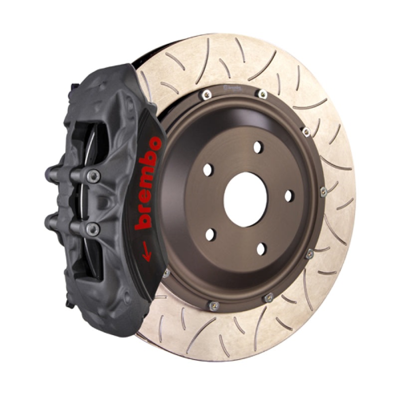 Brembo 12-16 Porsche Boxster (Excl PCCB) PISTA Front BBK 355x35x53a T3 2pc Rotor Slotted – Clear HA