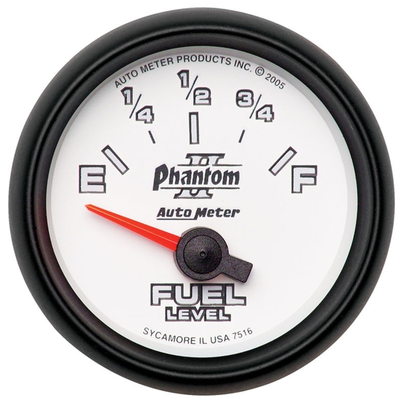 Autometer Phantom II 2-1/16in 240E – 33F OHM Electric Fuel Level Gauge
