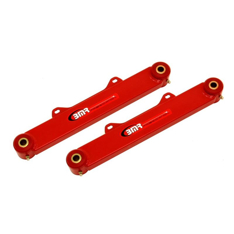 BMR 10-15 5th Gen Camaro Rear Non-Adj. Toe Rods (Polyurethane) – Red