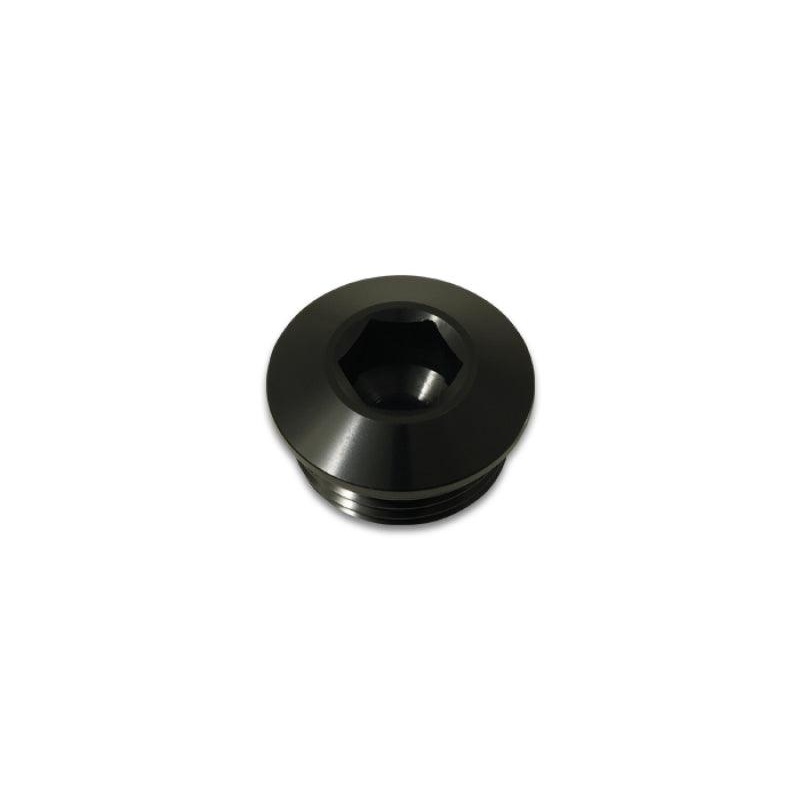 Vibrant Aluminum -8AN ORB Slimline Port Plug w/O-Ring – Anodized Black
