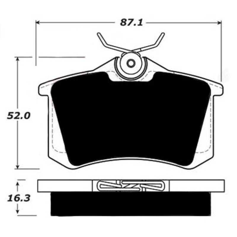 Porterfield Brake Pads for 2007 VOLKSWAGEN BEETLE 2.5L