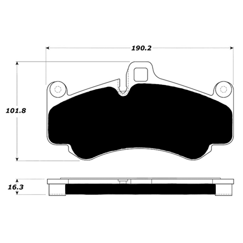 Porterfield Brake Pads for 2011 PORSCHE 911 Turbo w/Iron Discs & Center Lock Wheels