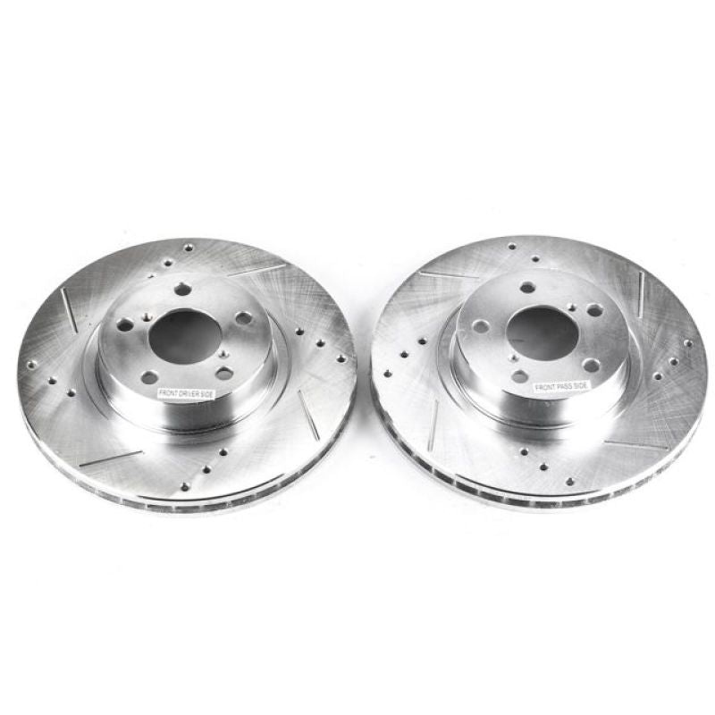 PowerStop Power Stop 05-06 Saab 9-2X Front Evolution Drilled & Slotted Rotors – Pair