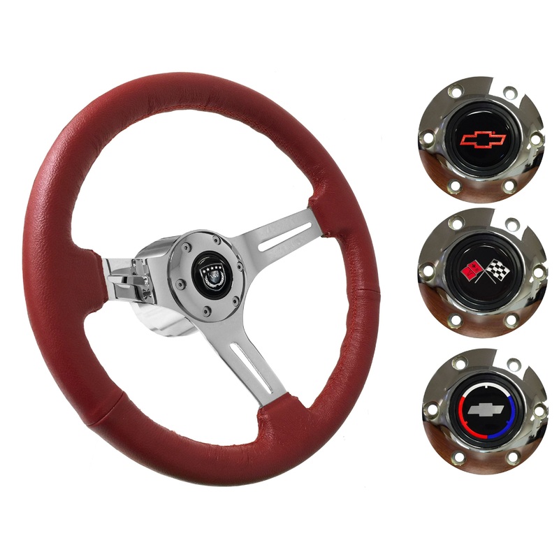 1970-88 Monte Carlo Steering Wheel Kit | Red Leather | ST3012RED