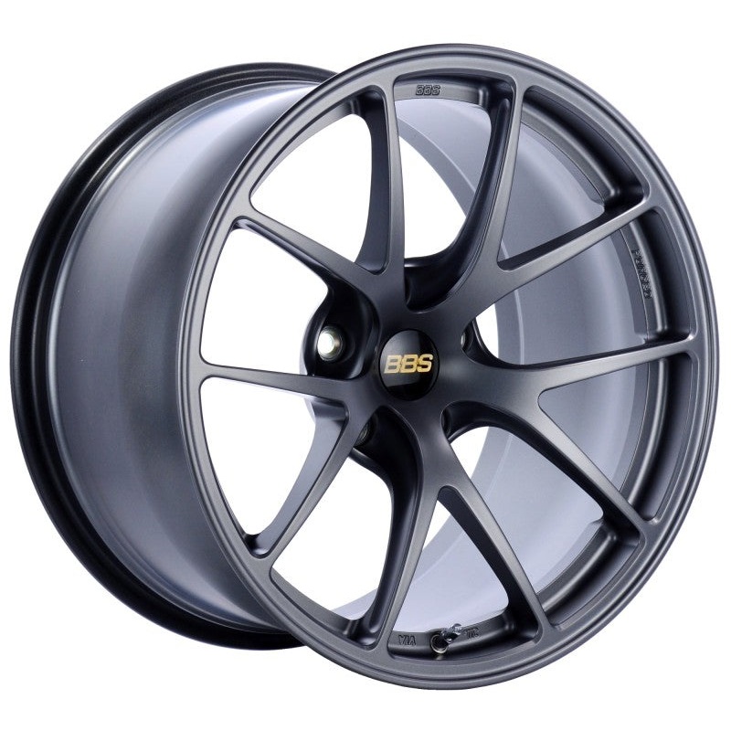 BBS RI-A 18×10.5 5×120 ET22 Matte Graphite Wheel -82mm PFS/Clip Required