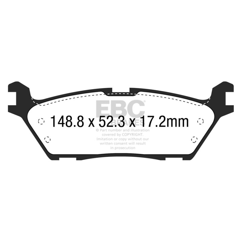 EBC 15+ Ford F150 2.7 Twin Turbo (2WD) Electric PB Greenstuff Rear Brake Pads