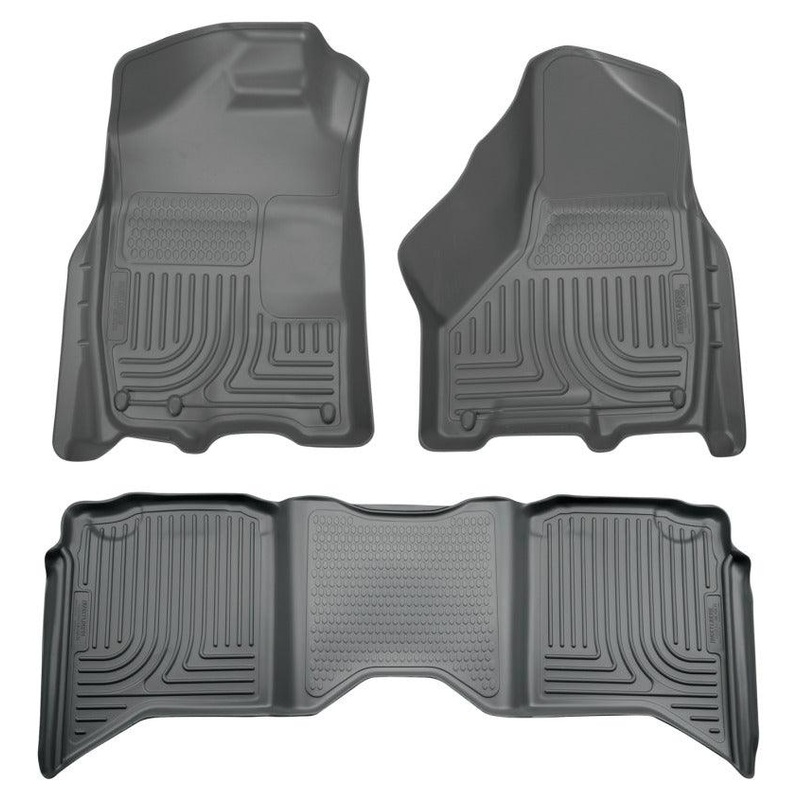 Husky Liners 2012 Dodge Ram 1500/2500/3500 Crew Cab WeatherBeater Combo Gray Floor Liners