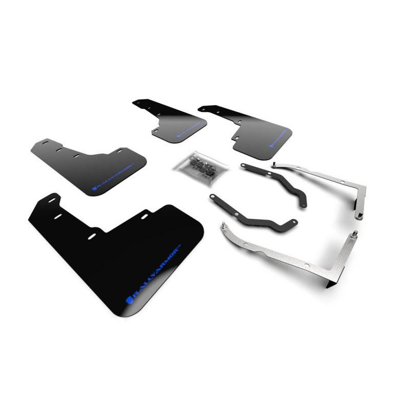 Rally Armor 18-22 Subaru Crosstrek Lift/AT Black UR Mud Flap w/ Blue Logo