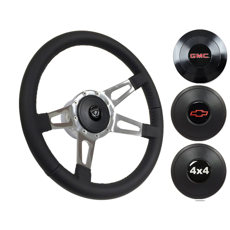 1960-73 Chevy Truck, GMC Steering Wheel Kit | Black Leather | ST3070