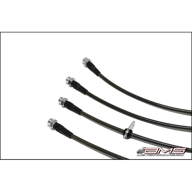 AMS Performance 08-15 Mitsubishi EVO X Stainless Steel Brake Lines (4 Lines)