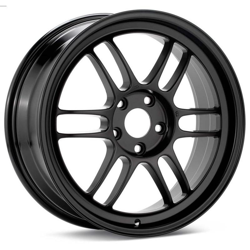 Enkei RPF1 16×8 4×100 38mm Offset 73mm Bore Black Wheel Miata 4-Lug / 02-06 Mini / Honda 4-Lug
