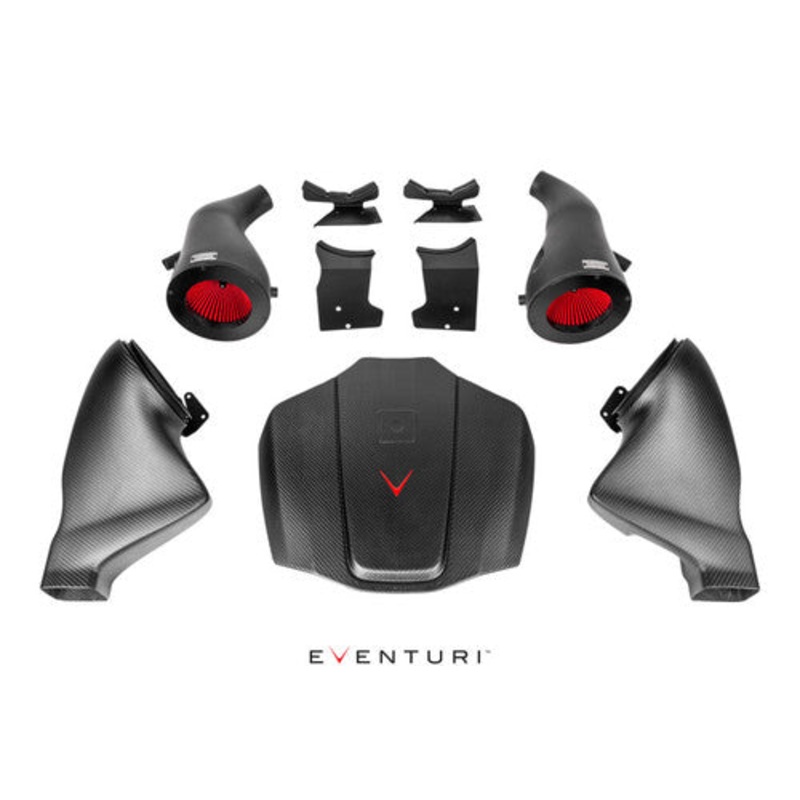 Eventuri – C190 R190 AMG GT Black Carbon Intake + Engine Cover – MATTE