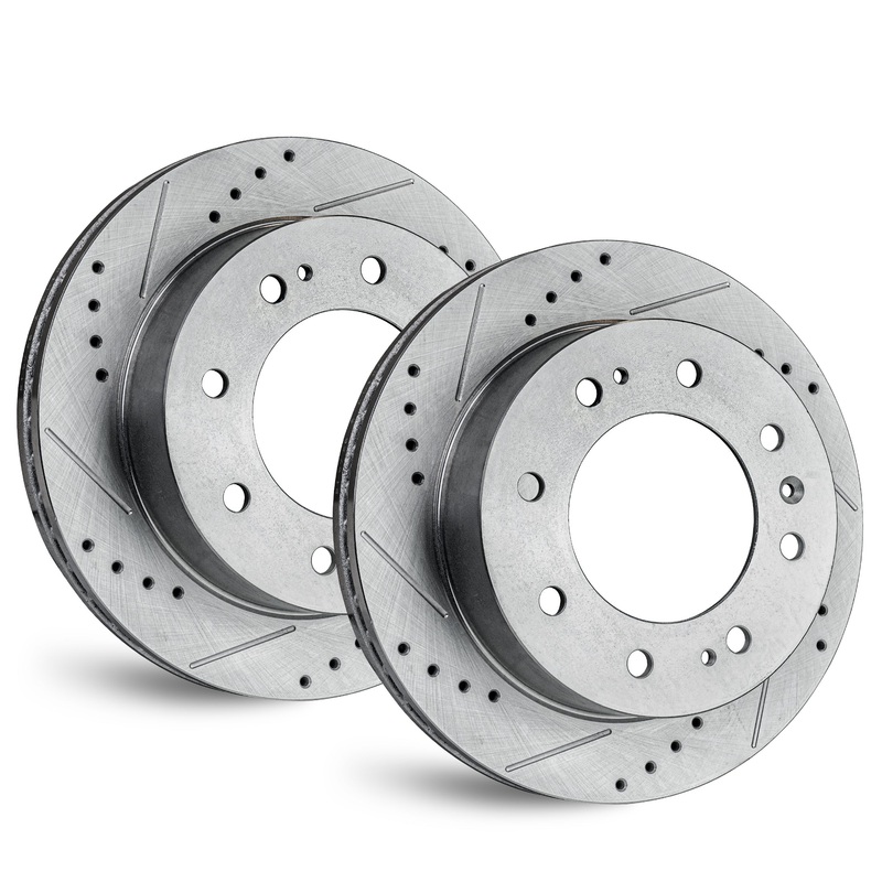 APF Front Brake Rotors Compatible for Nissan 350Z 2003-2005 Zinc Drilled/Slot | 295.7 MM / 11.642 Inch Rotor Diameter | OEM Fitment | Rust Free | 10YR WTY | 2 Rotors