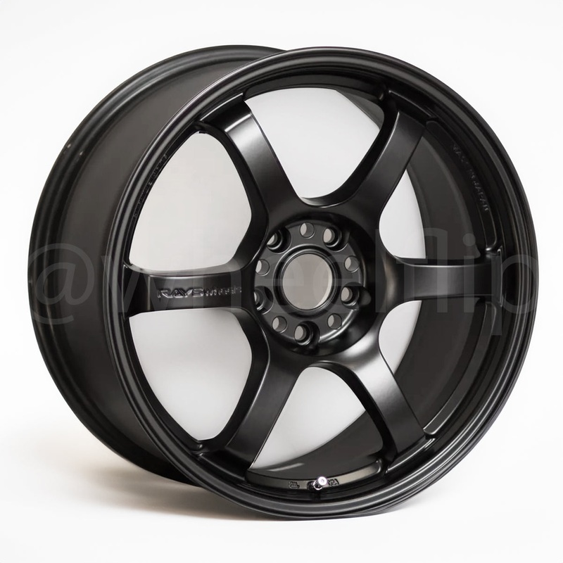 Gram Lights 57DR 18×8.5 +37 5×114.3 Semi Gloss Black (SET)