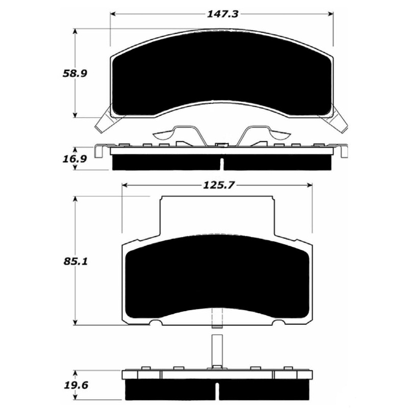 Porterfield Brake Pads for 1992 CHEVROLET K3500 4WD DRW