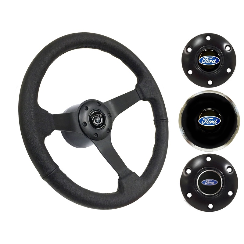 1968-78 Ford Fairlane Steering Wheel Kit | Black Leather | ST3160BLK
