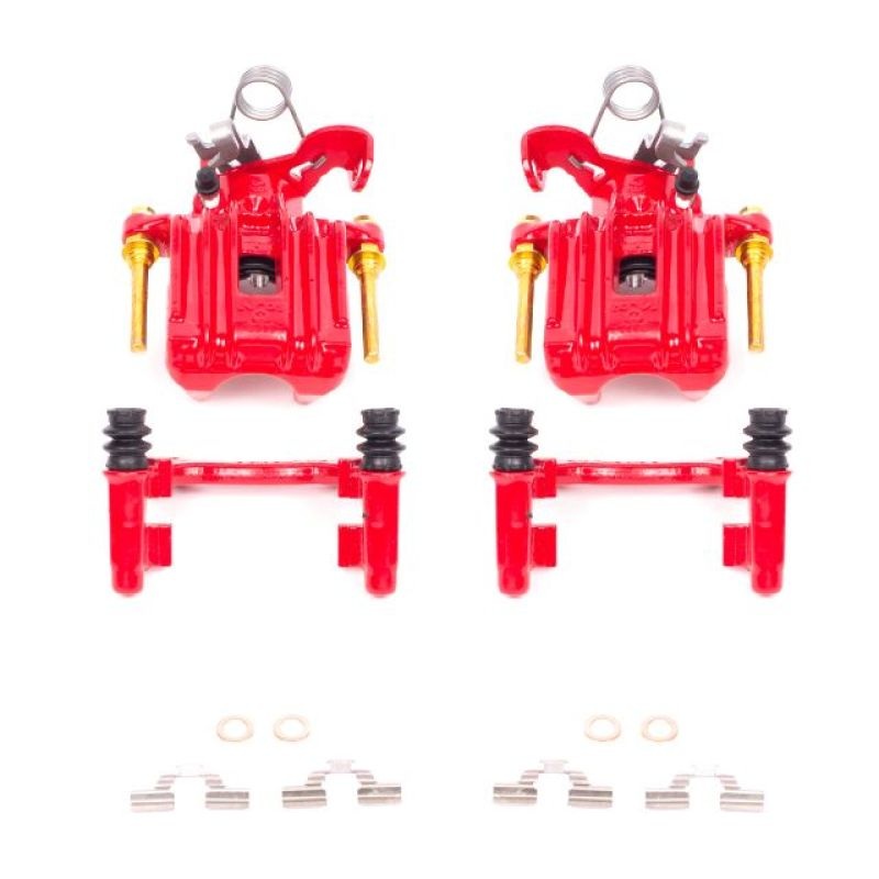 Power Stop 02-06 Audi A4 Rear Red Calipers w/Brackets – Pair