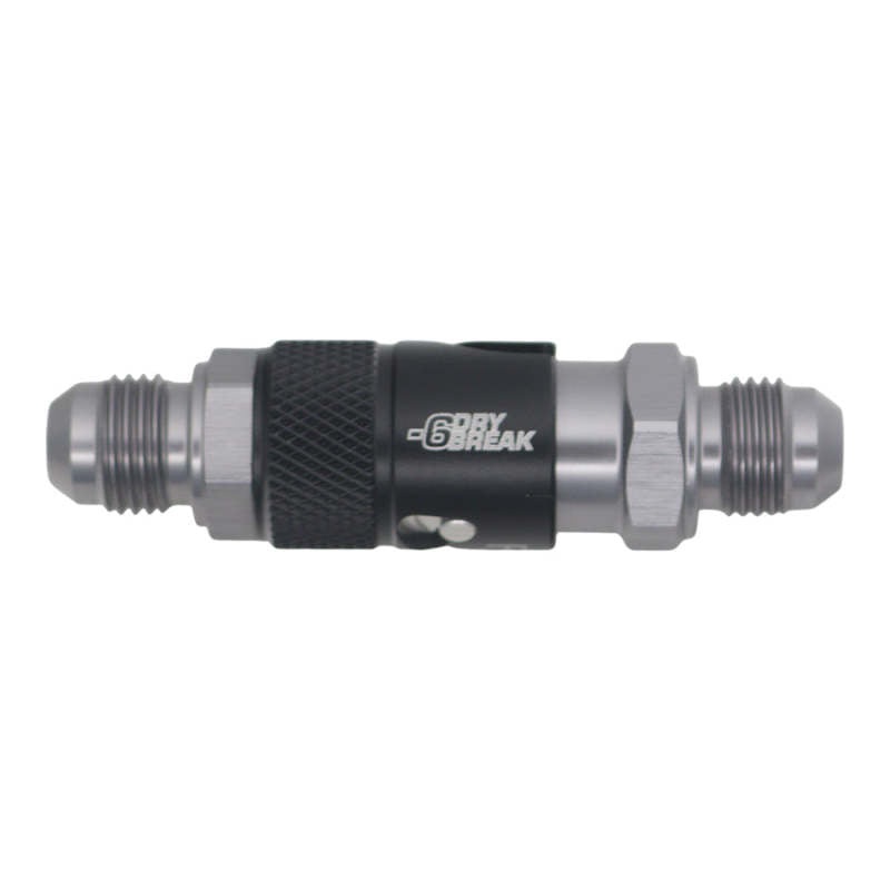 DeatschWerks 6AN Male Flare Quick Disconnect Dry Break Fitting – 2 Pieces Anodized Matte Black