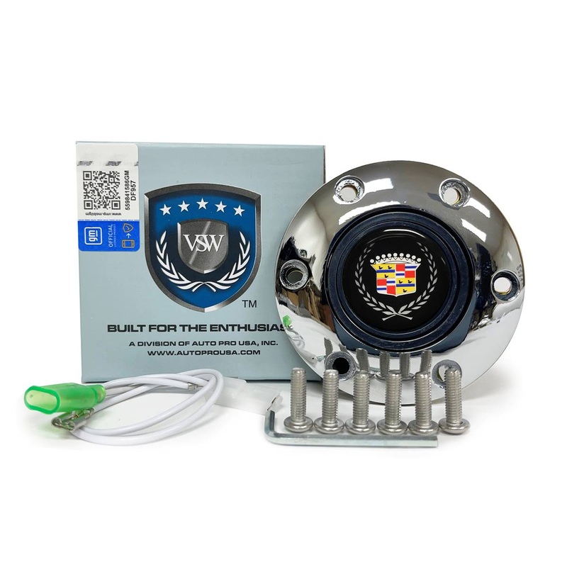 VSW S6 | Cadillac Crest & Wreath Emblem | Chrome Horn Button | STE1016CHR