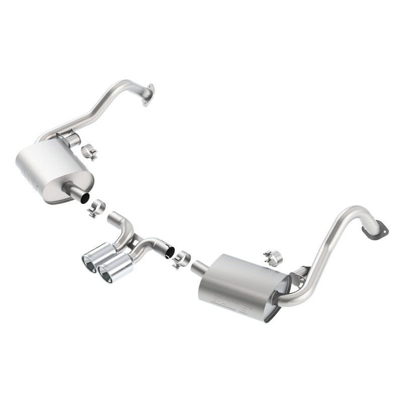 Borla 13-16 Porsche Cayman/Boxster (981) RWD 2Dr Dual Center Rear Exit Catback 4in Tip Exhaust Sys