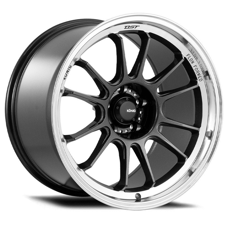 Konig 18″ Hypergram 5X114.3 Wheel – Metallic Carbon W/ Machined Lip