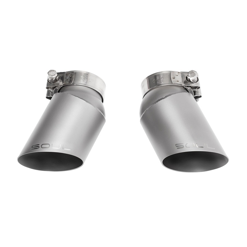 SOUL 10-12 Porsche 997.2 Turbo GT2 Style Bolt On Exhaust Tips (Signature Satin)