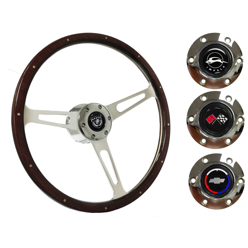 1955-68 Impala Steering Wheel Kit | Deluxe Espresso Wood | ST3553A