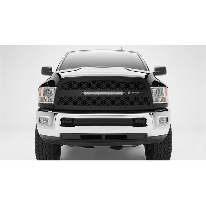 T-Rex ZROADZ Series 2013-2016 Dodge Ram PU 2500 / 3500 LED Lighted Grille w/ One 20 Inch Slim single row 2pc Grille (Black)