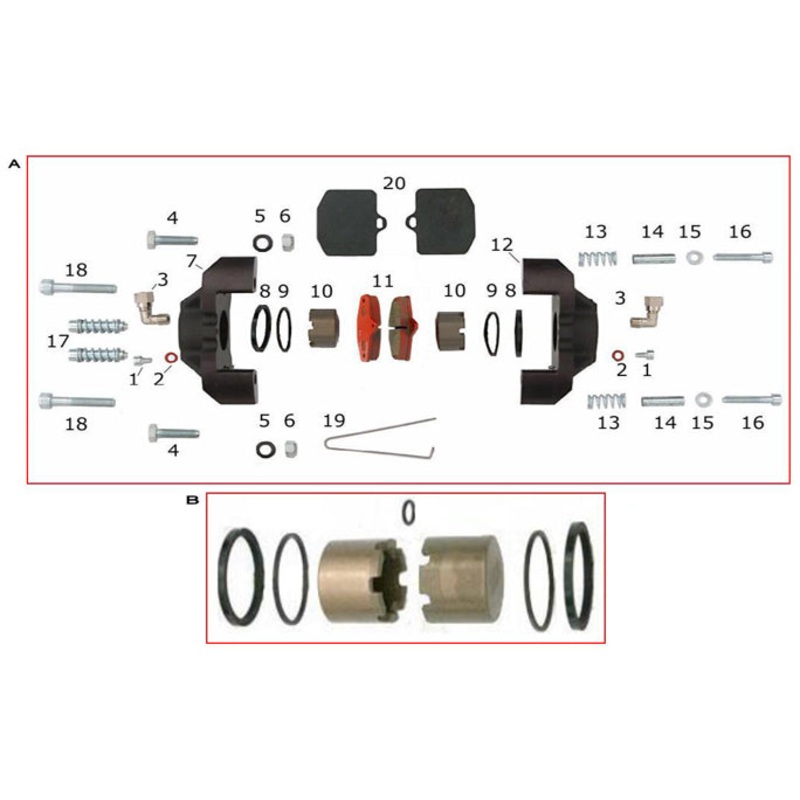 A. FM0.02004 CRG Rear Brake Caliper Ven08 Complete