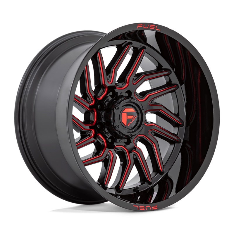Fuel Wheels D808 Hurricane 24″ 6×139.7 Gloss Black Milled Red Tint